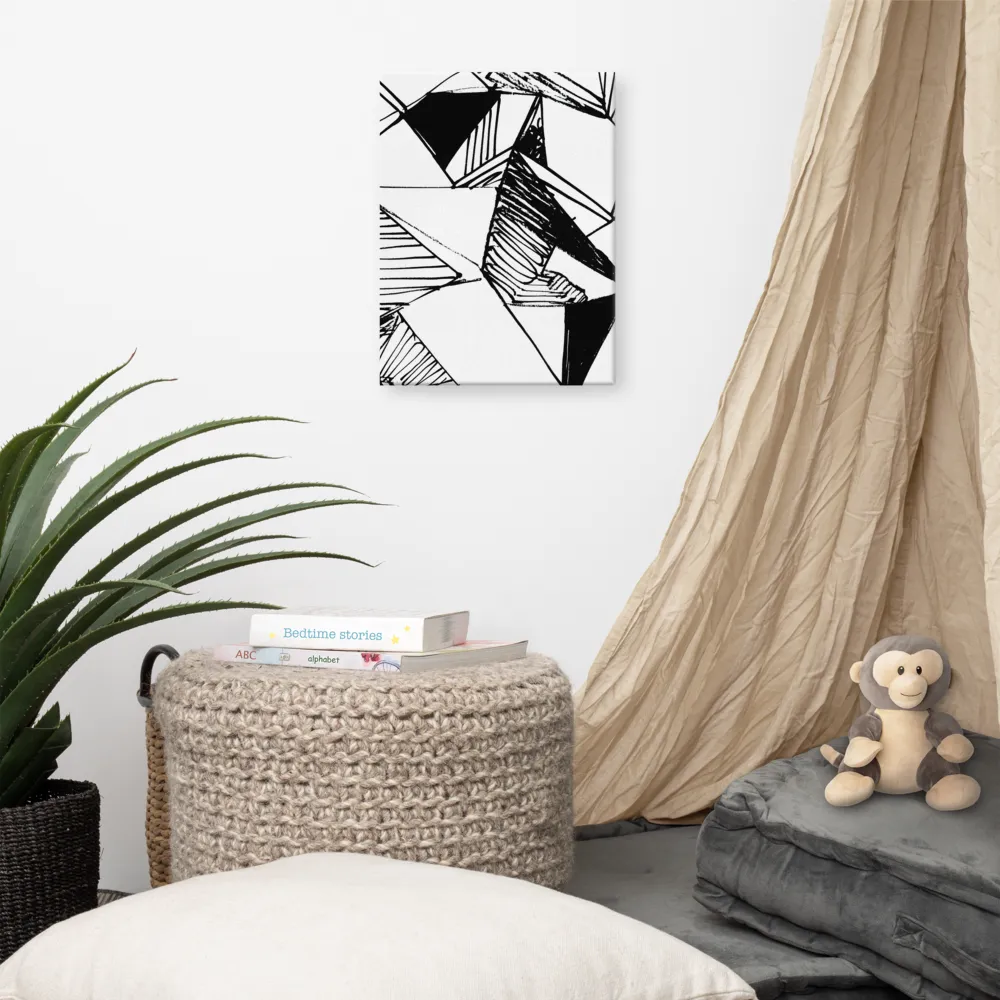 Dynamic Geometry in Ink | Canvas | 12″×16″