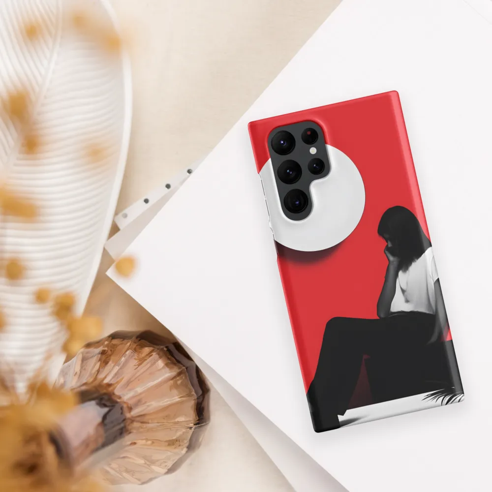 Contemplation in Red | Phone Case |  S22 Ultra | Snap Case | Matte
