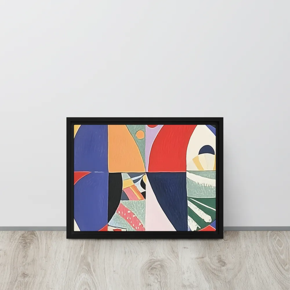 Dynamic Mosaic Symmetry | Canvas with Black Frame | 12″×16″
