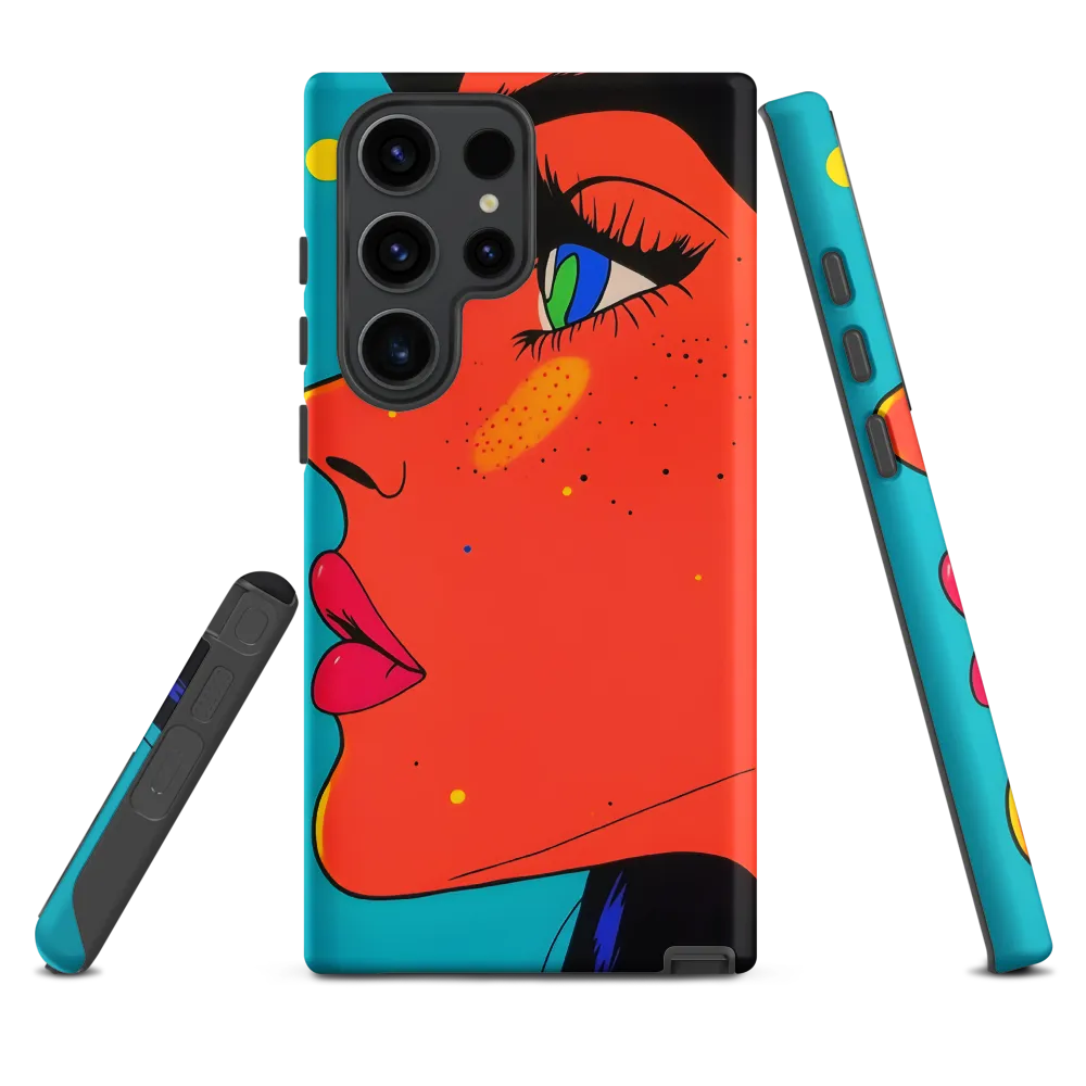 Vibrant Feminine Profile in Pop Art