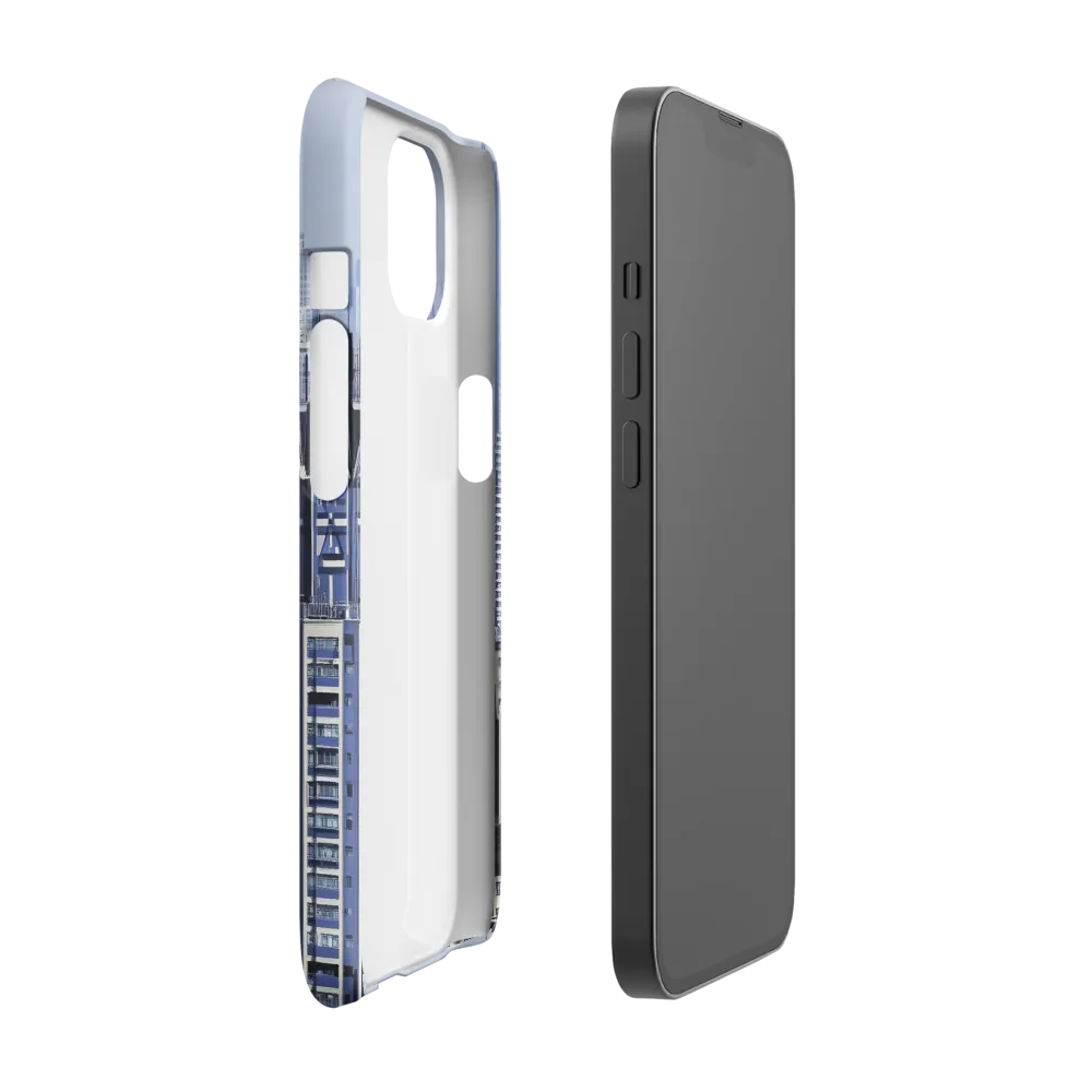 Urban Symphony: A Cityscape in Blues and Grays | Phone Case |  13 | Snap Case | Matte