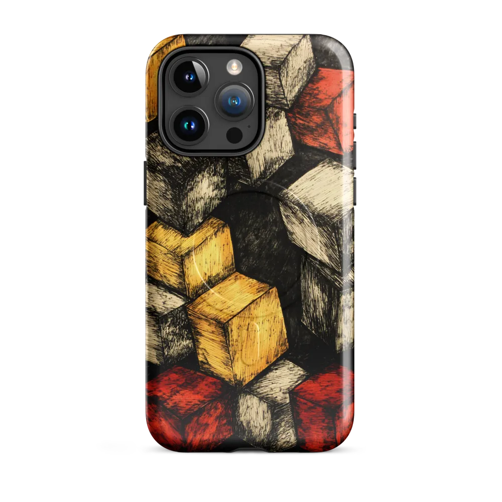 Dynamic Cubes: An Exploration in Color and Form | Phone Case |  15 Pro Max | MagSafe® Tough Case | Glossy