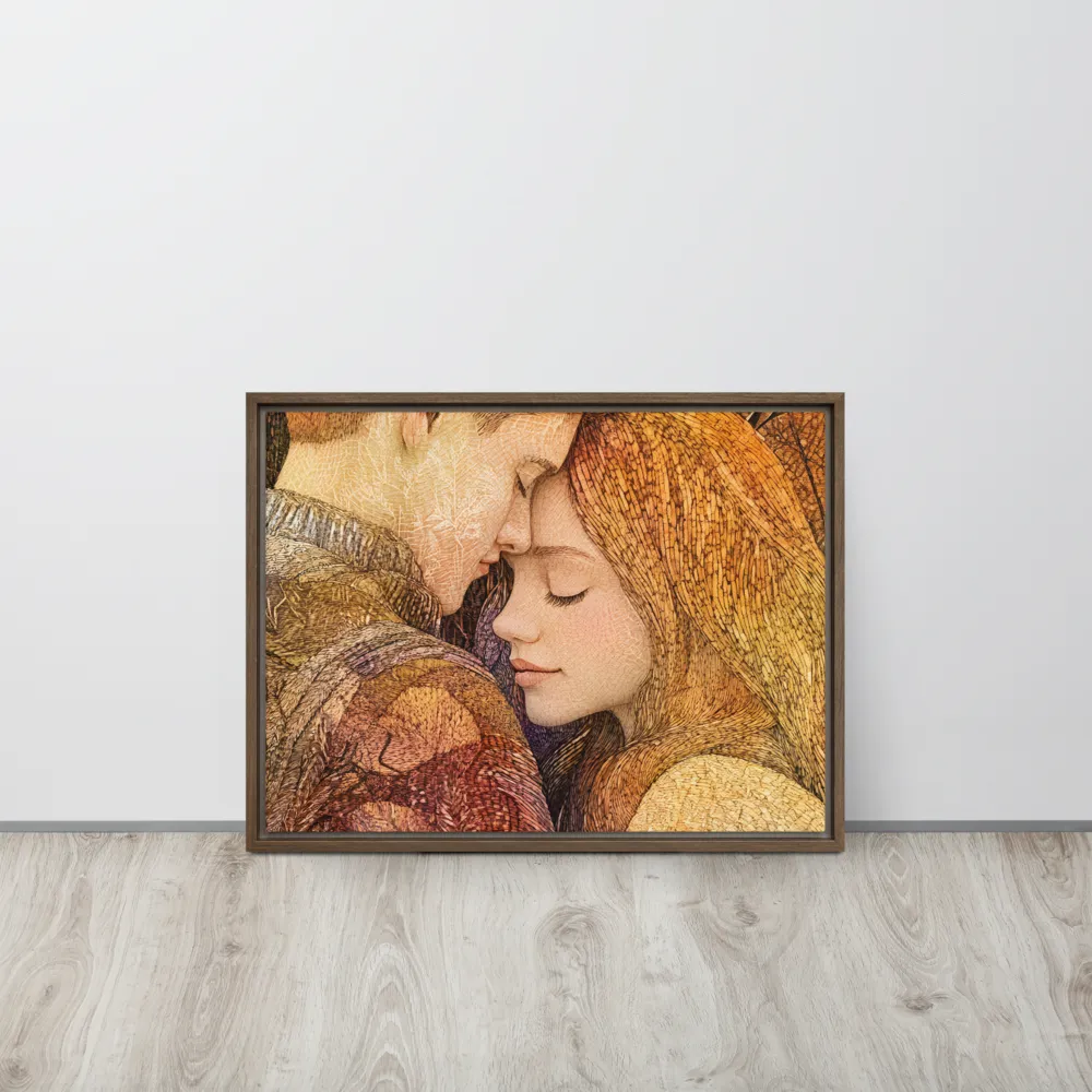 Embrace of Autumn | Canvas with Brown Frame | 18″×24″