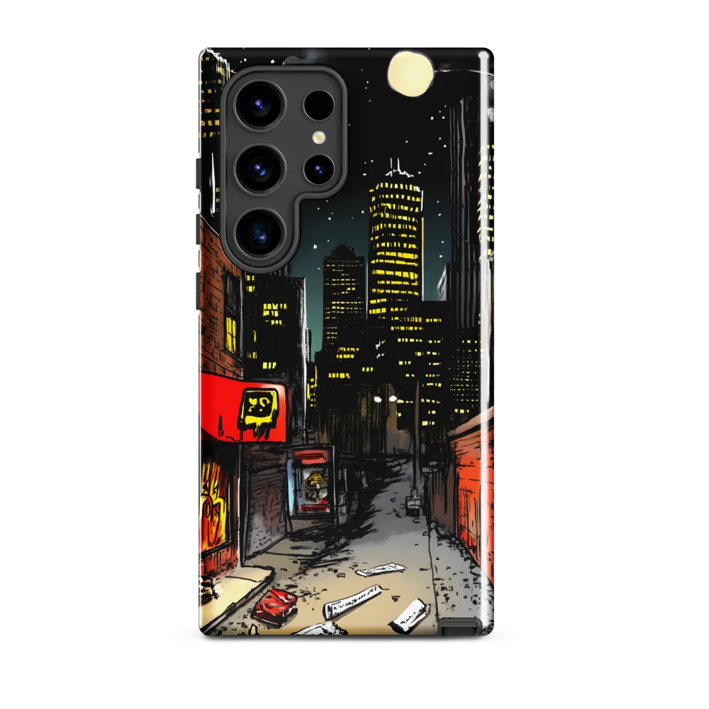 Nocturnal Cityscape: The Hidden Alley | Phone Case |  S24 Ultra | Tough Case | Glossy