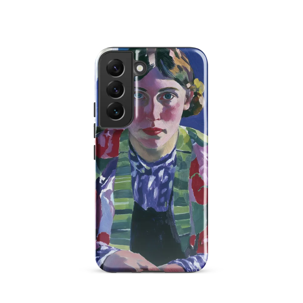 Vibrant Gaze: A Modernist Portrait