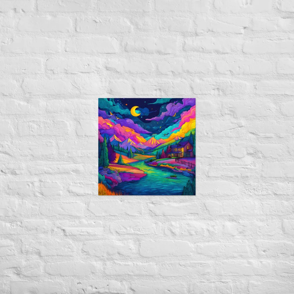 Prismatic River Retreat 
 Poster | 18″x 18″