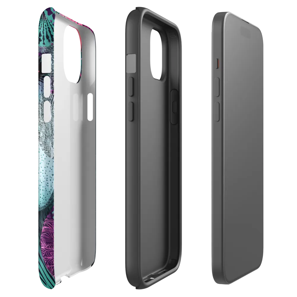 Mystical Beauty in Blue and Pink | Phone Case |  15 Plus | Tough Case | Matte