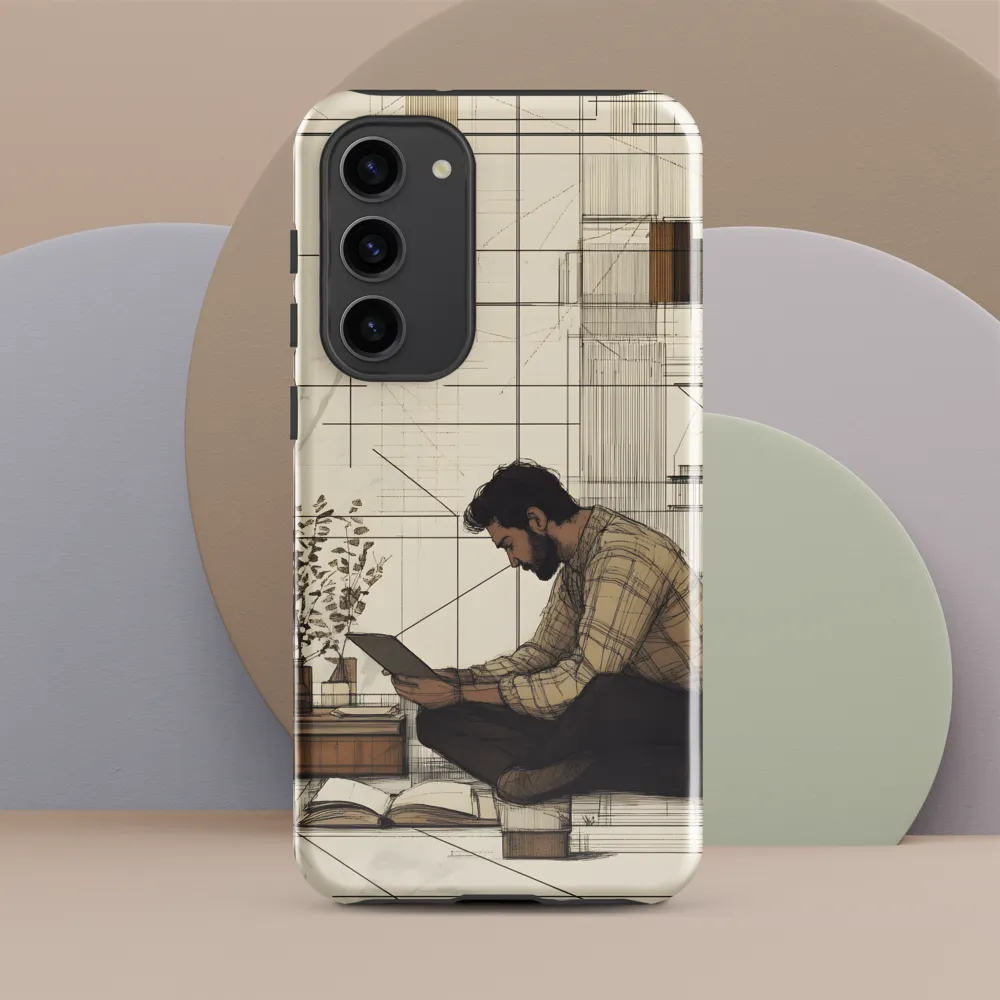 Quiet Reflections in Line | Phone Case |  S23 Plus | Tough Case | Glossy