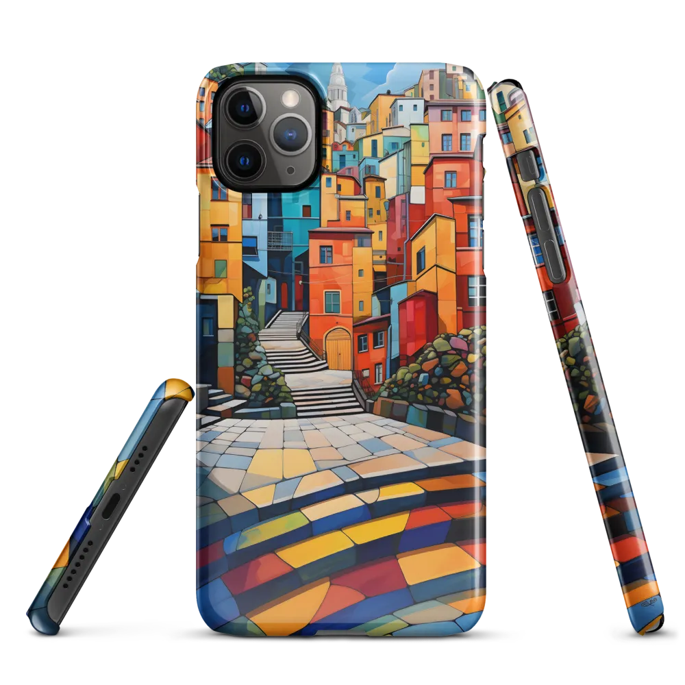 Vibrant Village: A Cubist Journey | Phone Case |  11 Pro Max | Snap Case | Glossy