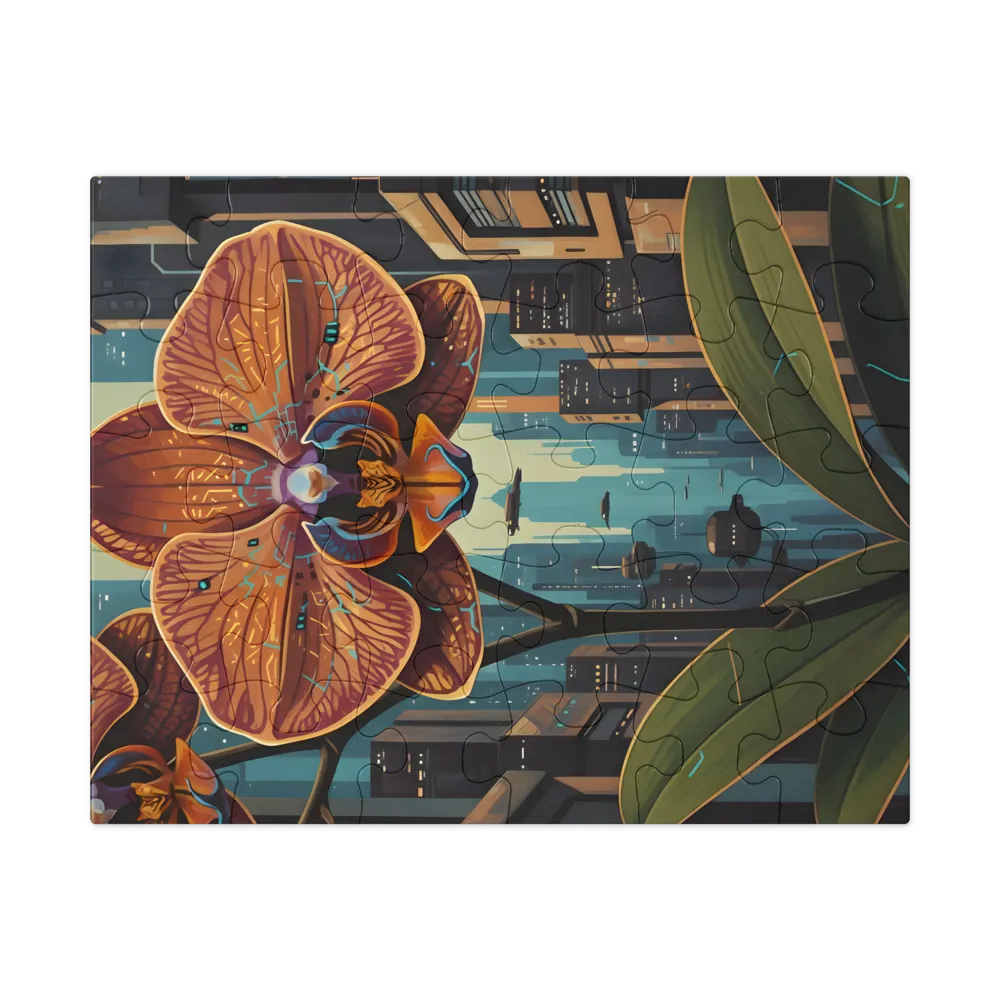 Futuristic Orchid 
 Jigsaw Puzzle in Tin Box