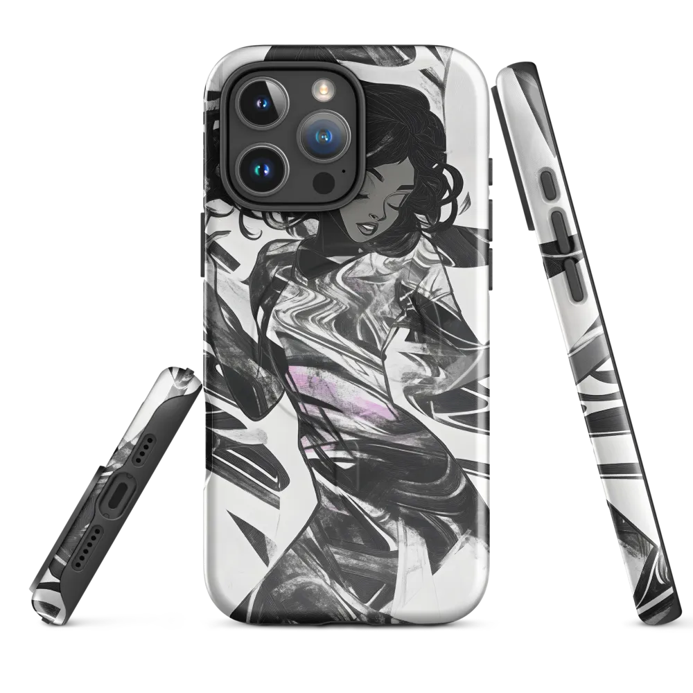 Fluid Grace: The Dance of Shadows | Phone Case |  16 Pro Max | MagSafe® Tough Case | Glossy