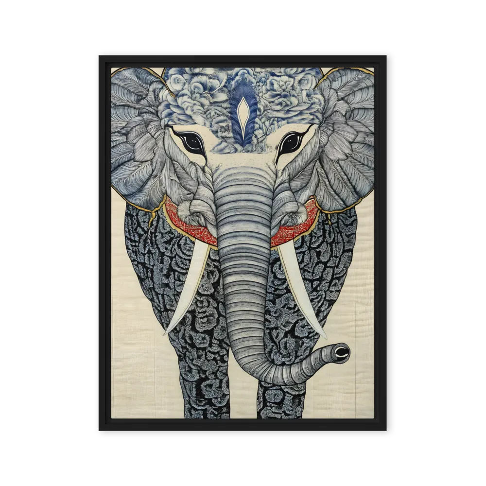 Majesty of the Elephant | Canvas with Black Frame | 24″×32″