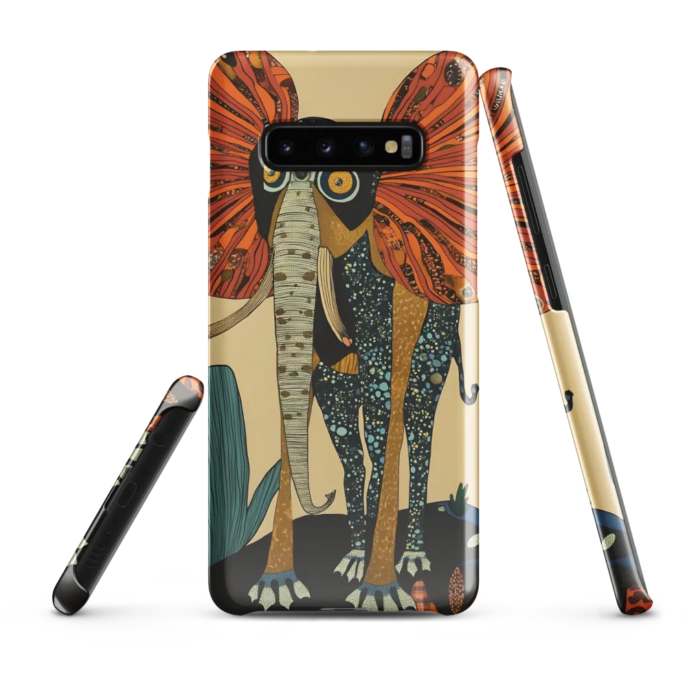 Whimsical Majesty: The Surreal Elephant | Phone Case |  S10 Plus | Snap Case | Glossy