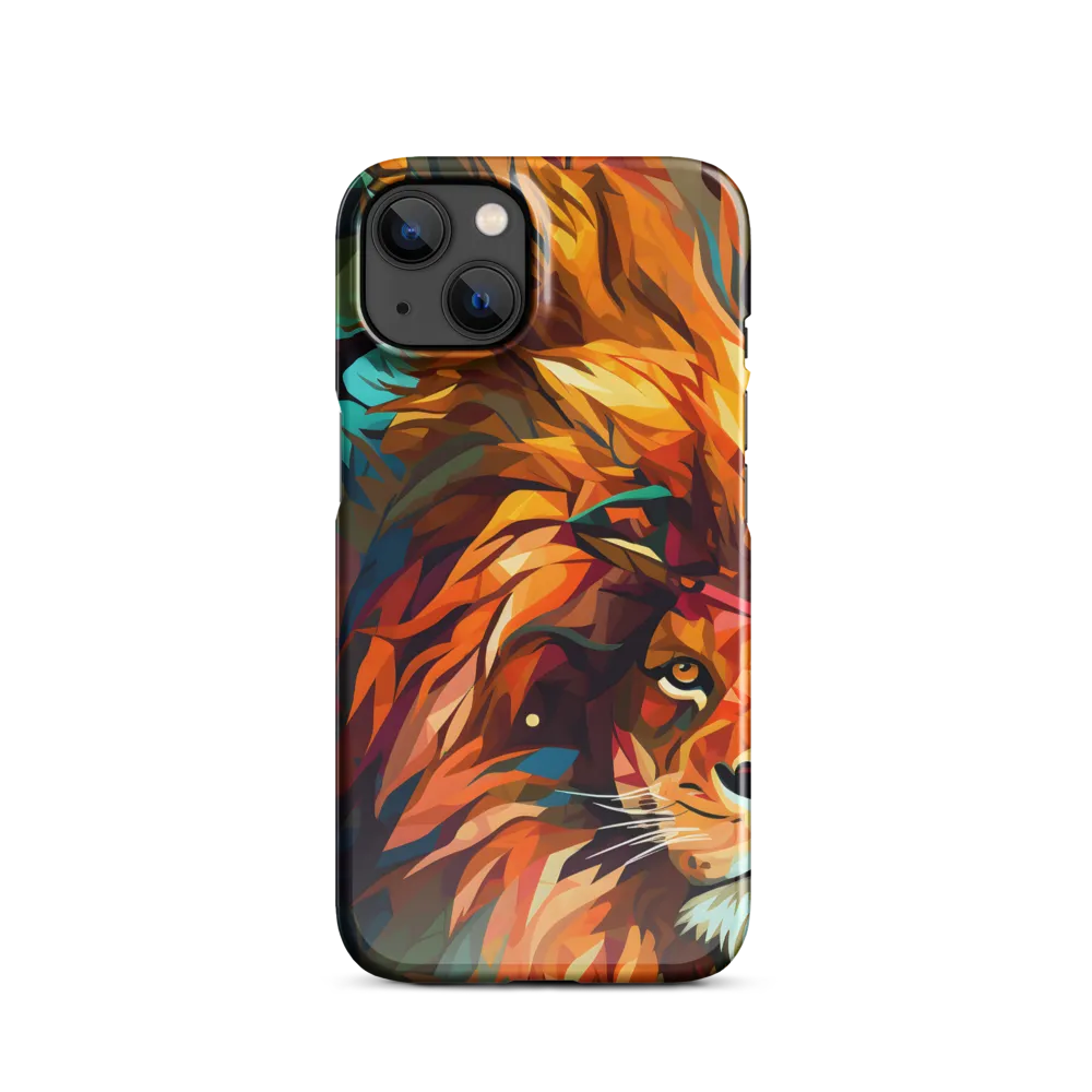 Majestic Gaze: The Polygonal Lion