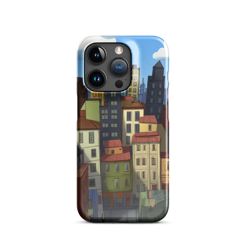 Urban Symphony: A Colorful Cityscape | Phone Case |  15 Pro | Snap Case | Glossy