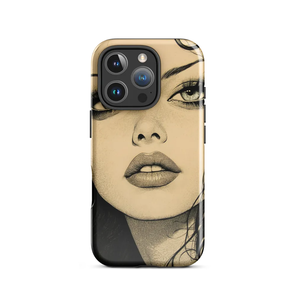 Enigmatic Gaze | Phone Case |  16 Pro | Tough Case | Glossy