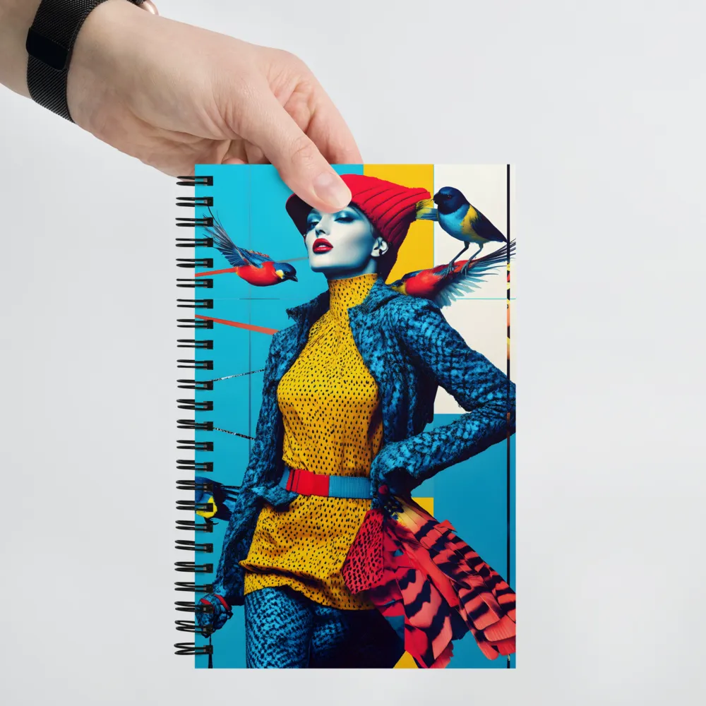 Vibrant Fusion of Nature and Fashion | Spiral Notebook