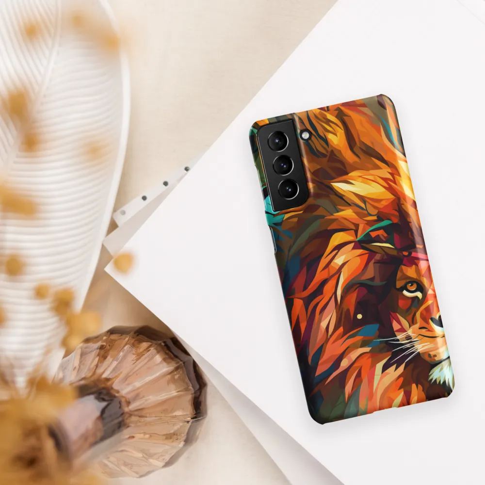 Majestic Gaze: The Polygonal Lion