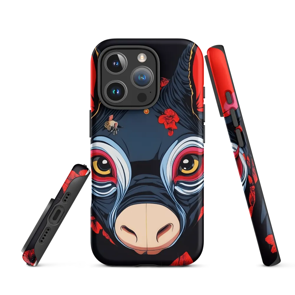 Mystical Bull with Floral Motifs