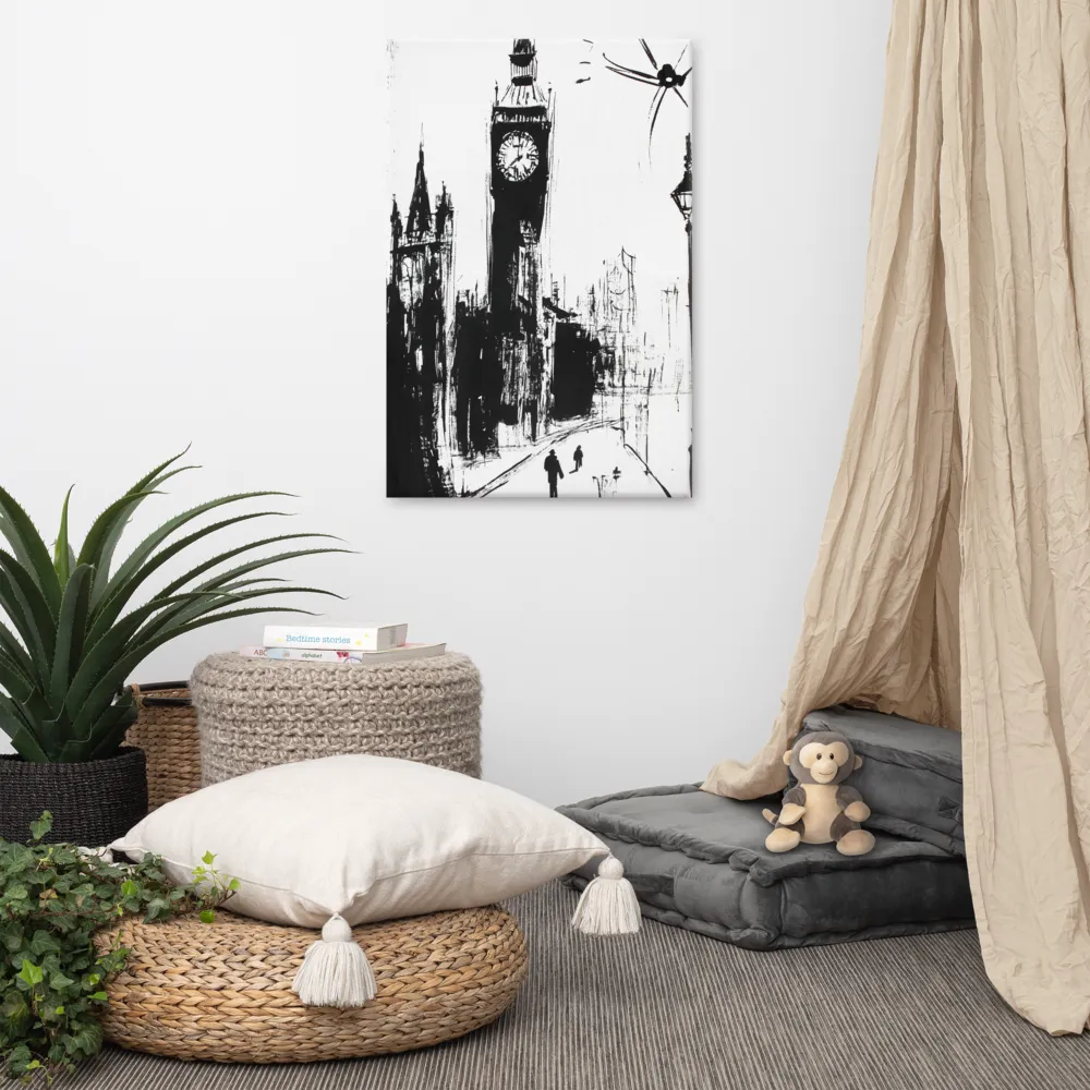 Clock Tower in Motion | Canvas | 24″×36″