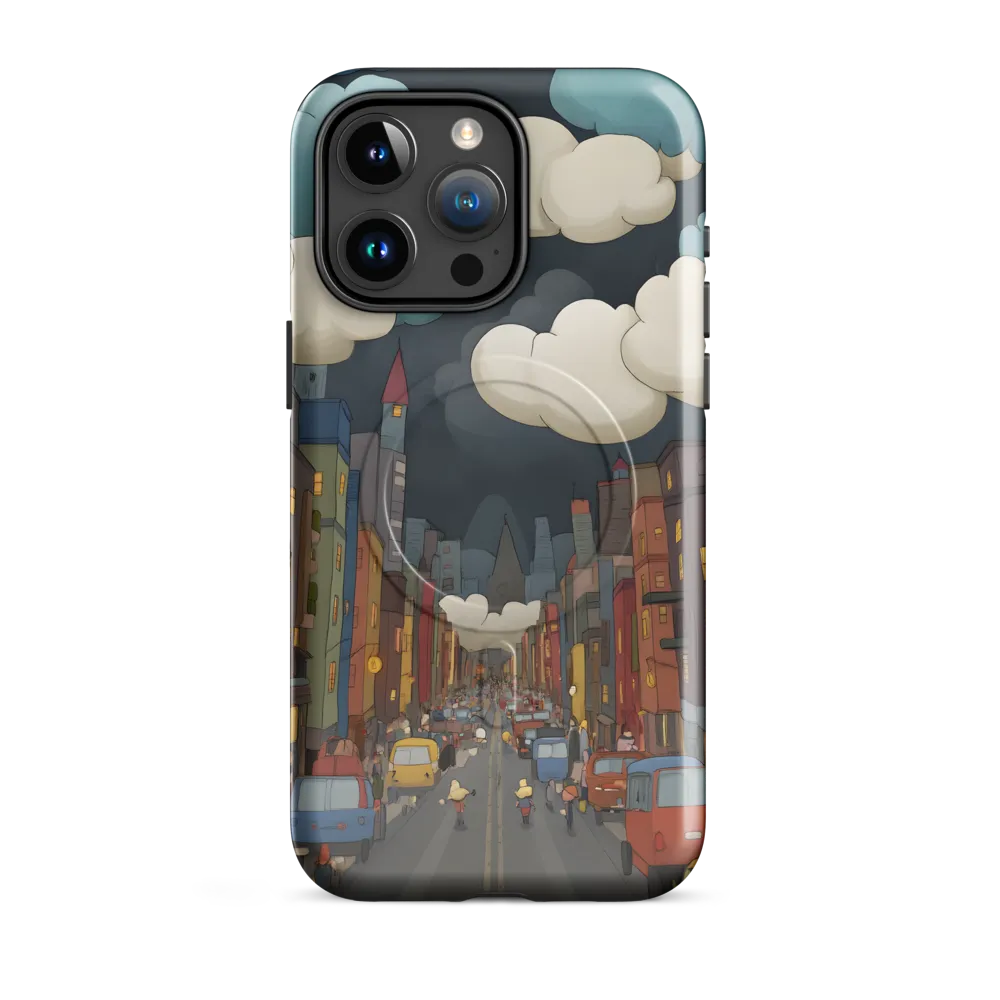 Urban Symphony: A City Awakens at Dusk | Phone Case |  15 Pro Max | MagSafe® Tough Case | Glossy