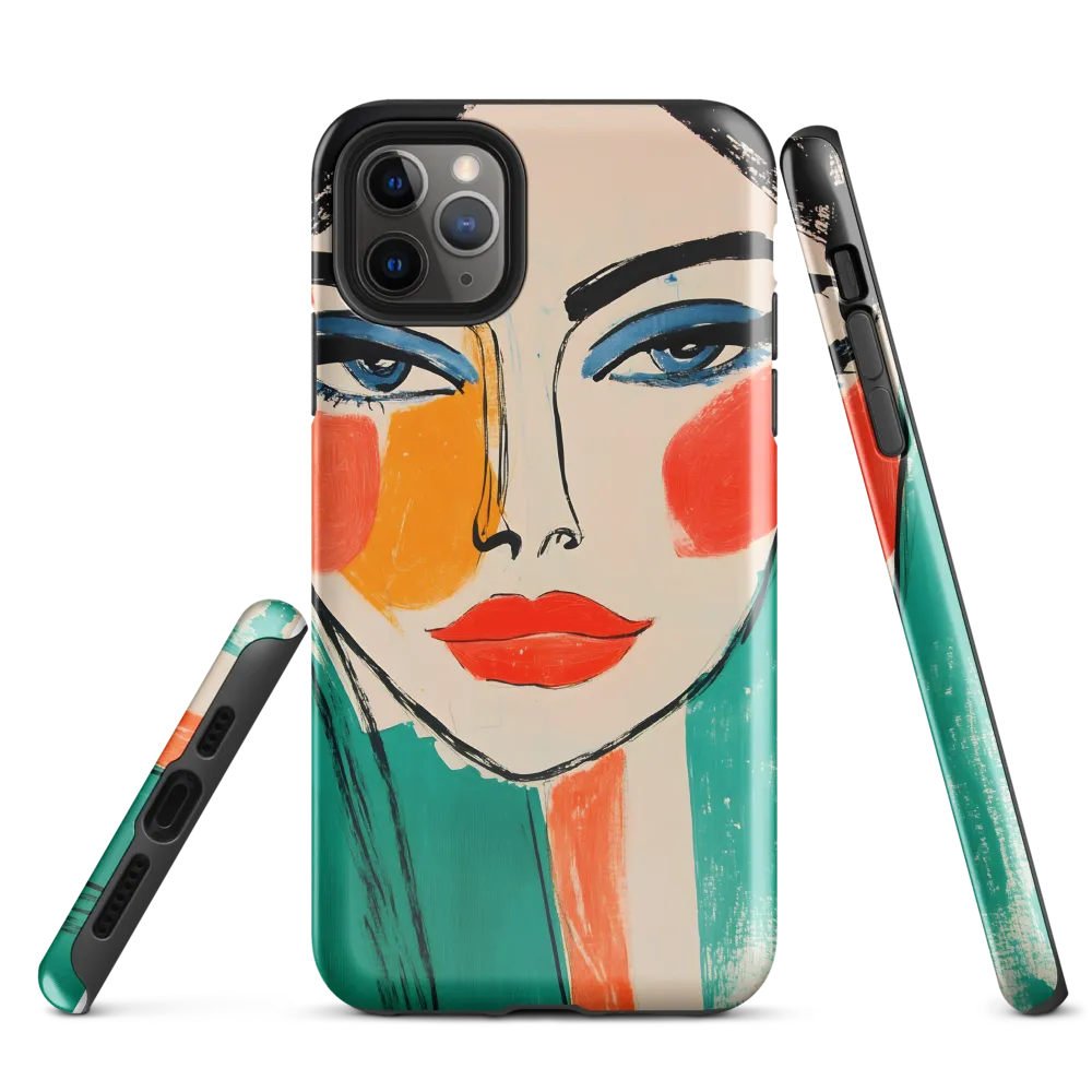 Vivid Portrait of a Modern Muse | Phone Case |  11 Pro Max | Tough Case | Glossy