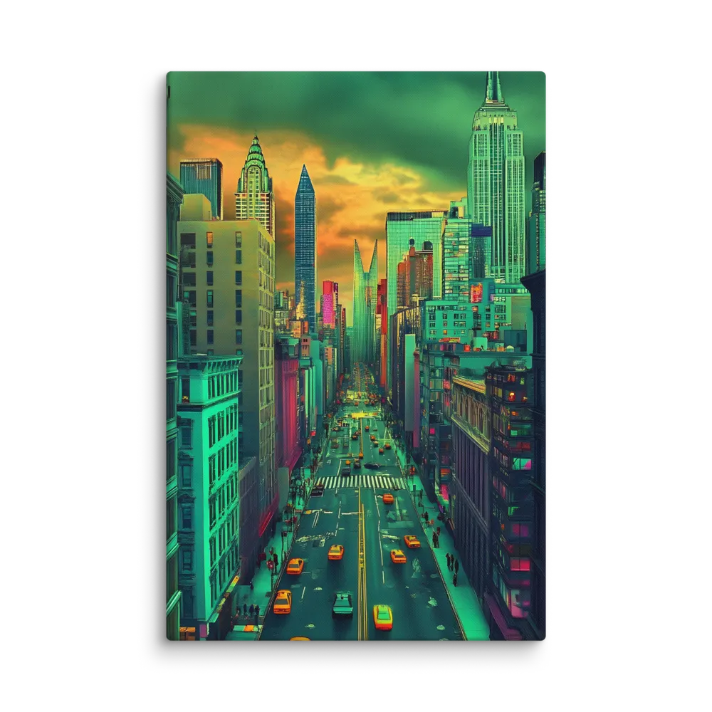 Urban Surrealism: Neon Dreams | Canvas | 24″×36″