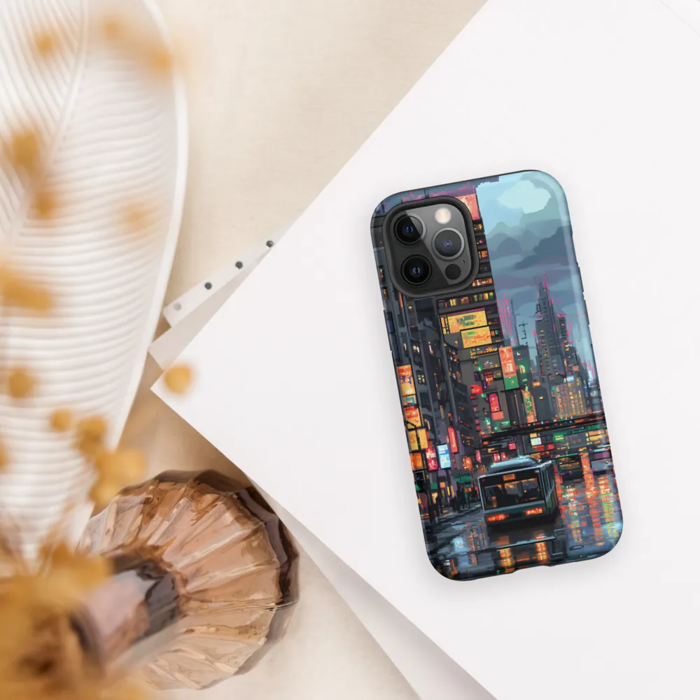 Neon Dreams: A Pixelated Urban Night