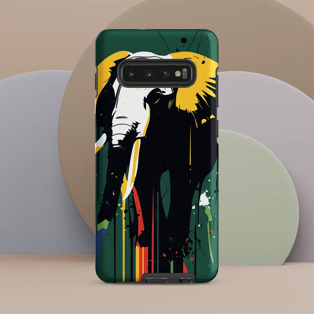 Majestic Minimalism: The Colorful Elephant