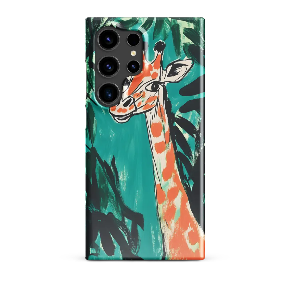 Curious Giraffe in Lush Greenery | Phone Case |  S24 Ultra | Snap Case | Glossy