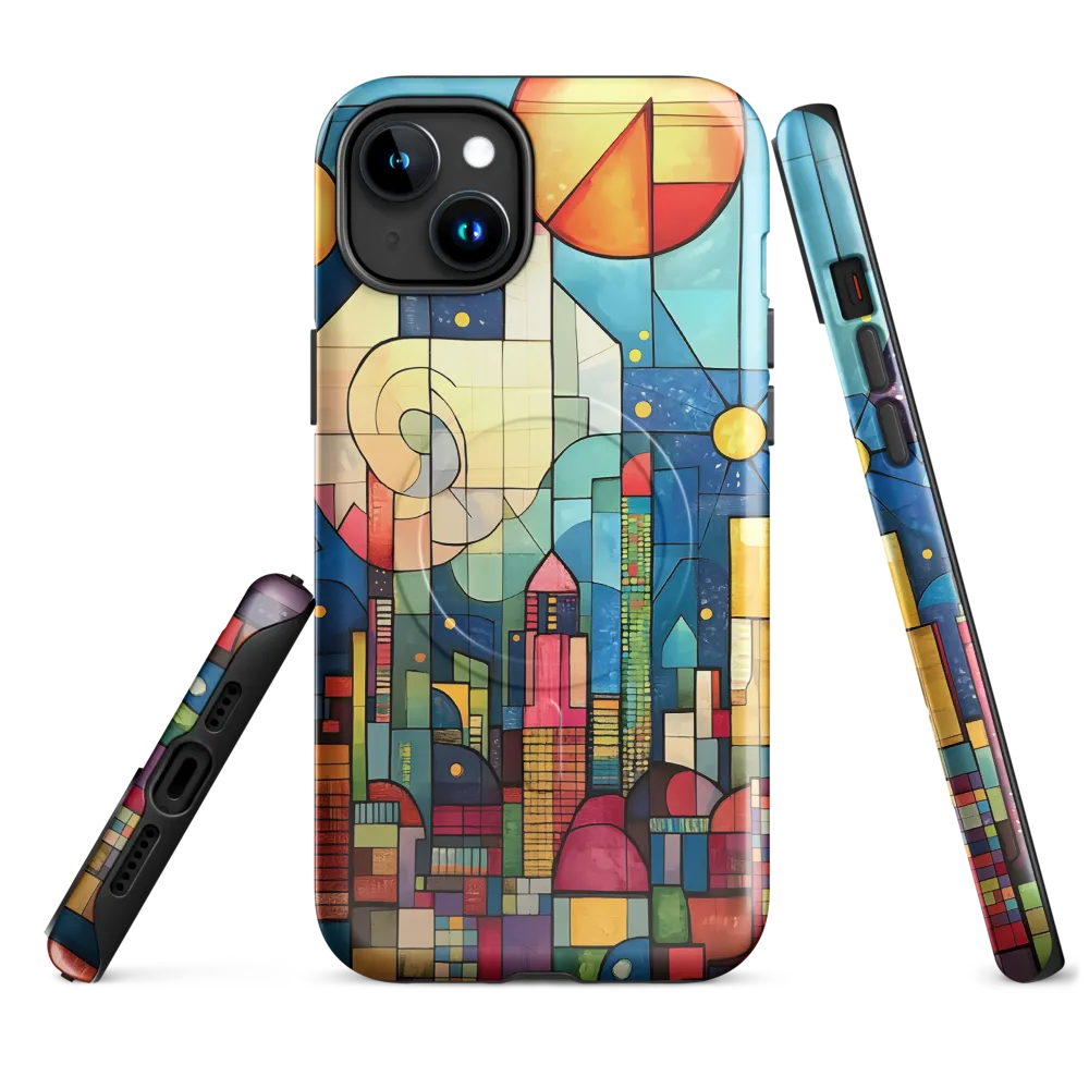 Geometric Harmony: A Vibrant Cityscape