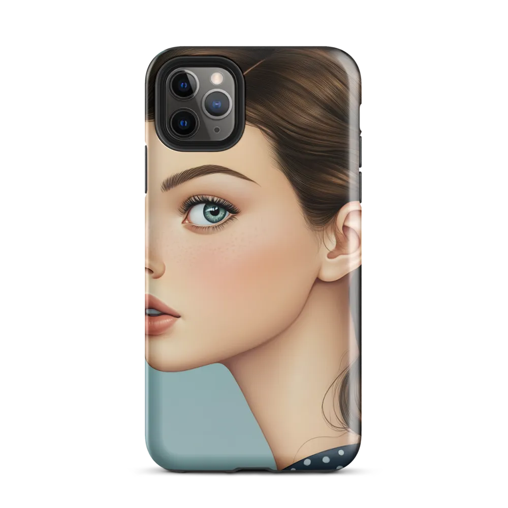 Captivating Gaze: A Modern Portrait | Phone Case |  11 Pro Max | Tough Case | Glossy