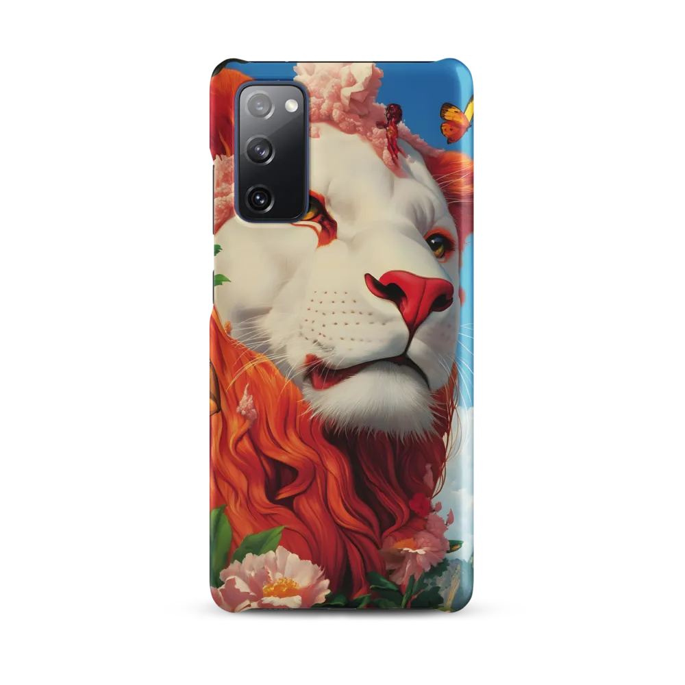 Majestic Lion Amidst Floral Splendor