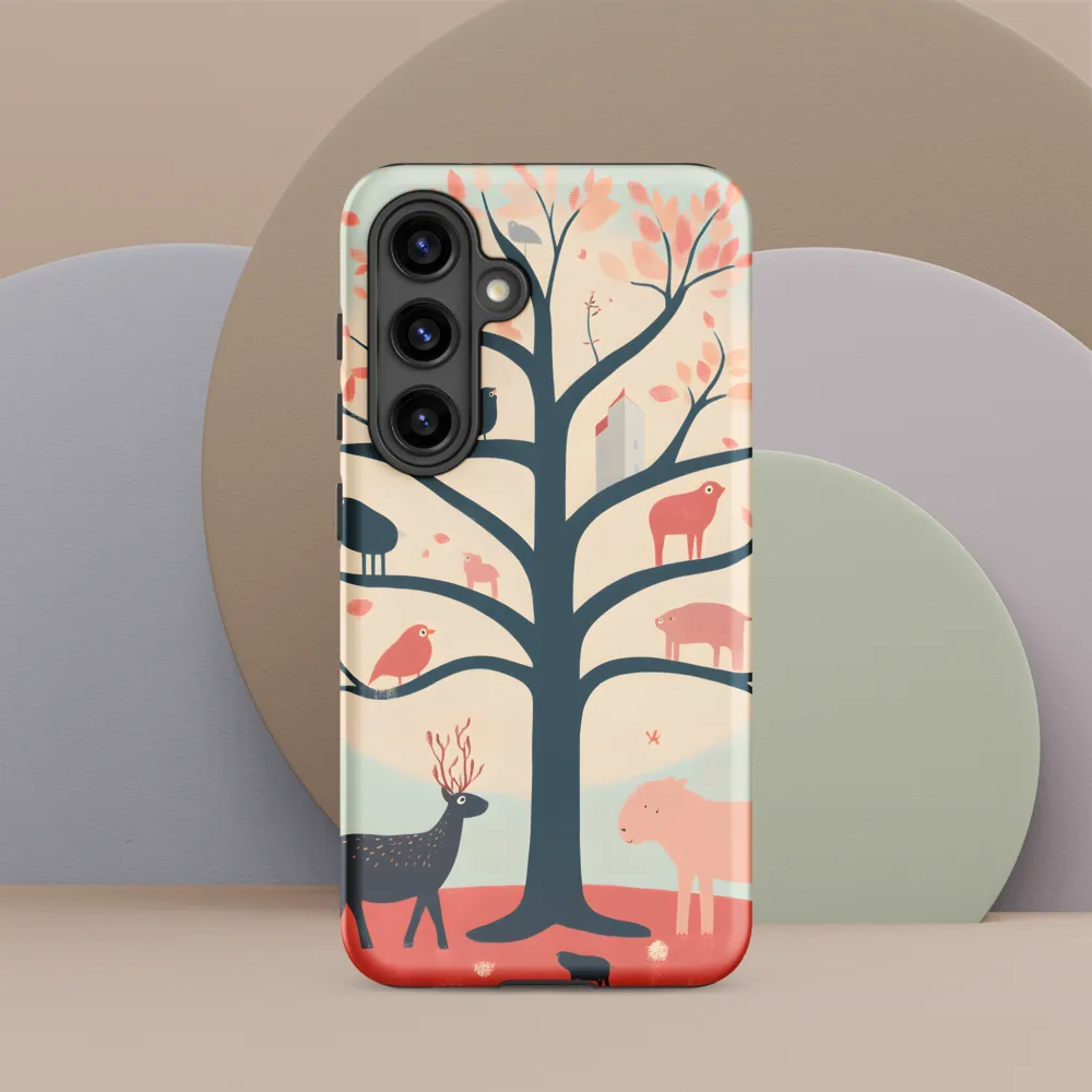 Whimsical Tree with Playful Creatures