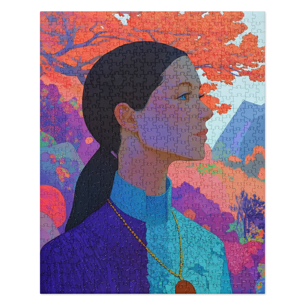 Harmony in Color: A Portrait of Serenity | Jigsaw Puzzle | 520 pieces