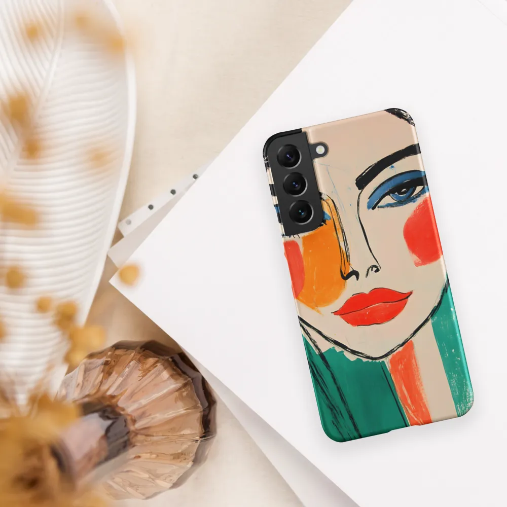 Vivid Portrait of a Modern Muse | Phone Case |  S22 Plus | Snap Case | Matte
