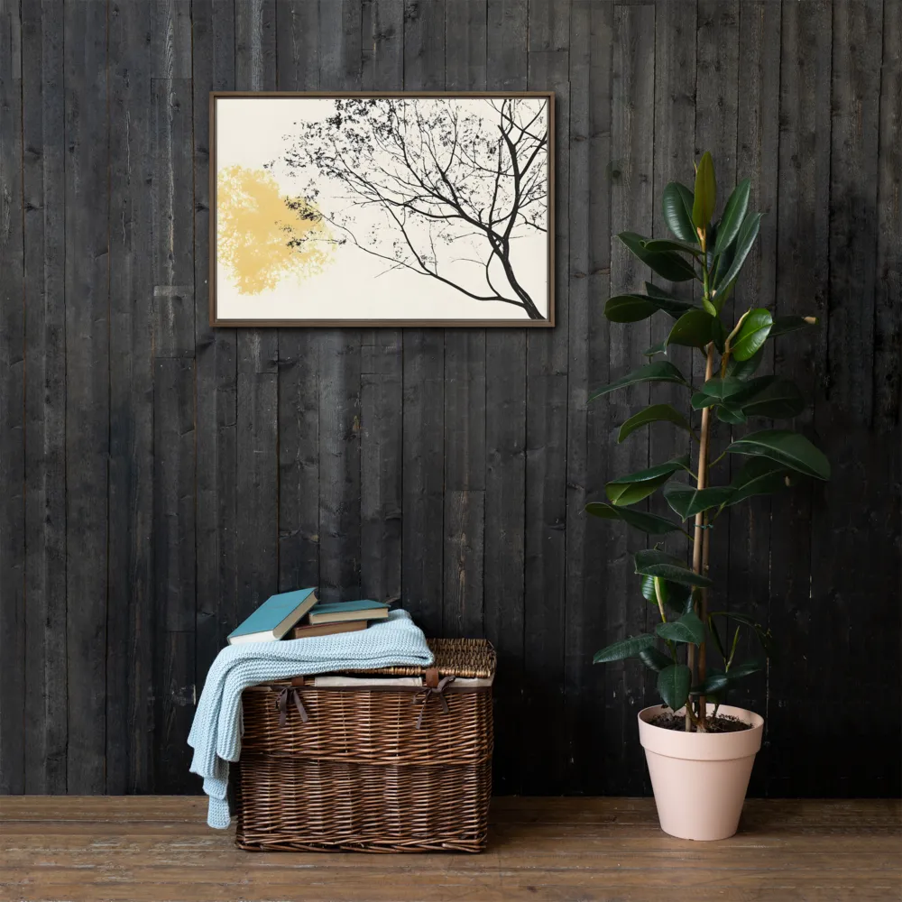 Whispers of Solitude | Canvas with Brown Frame | 20″×30″