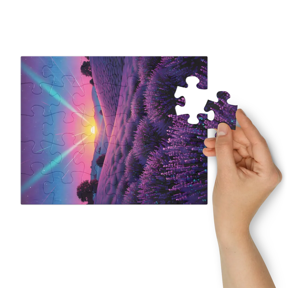 Lavender Dawn 
 Jigsaw Puzzle in Tin Box