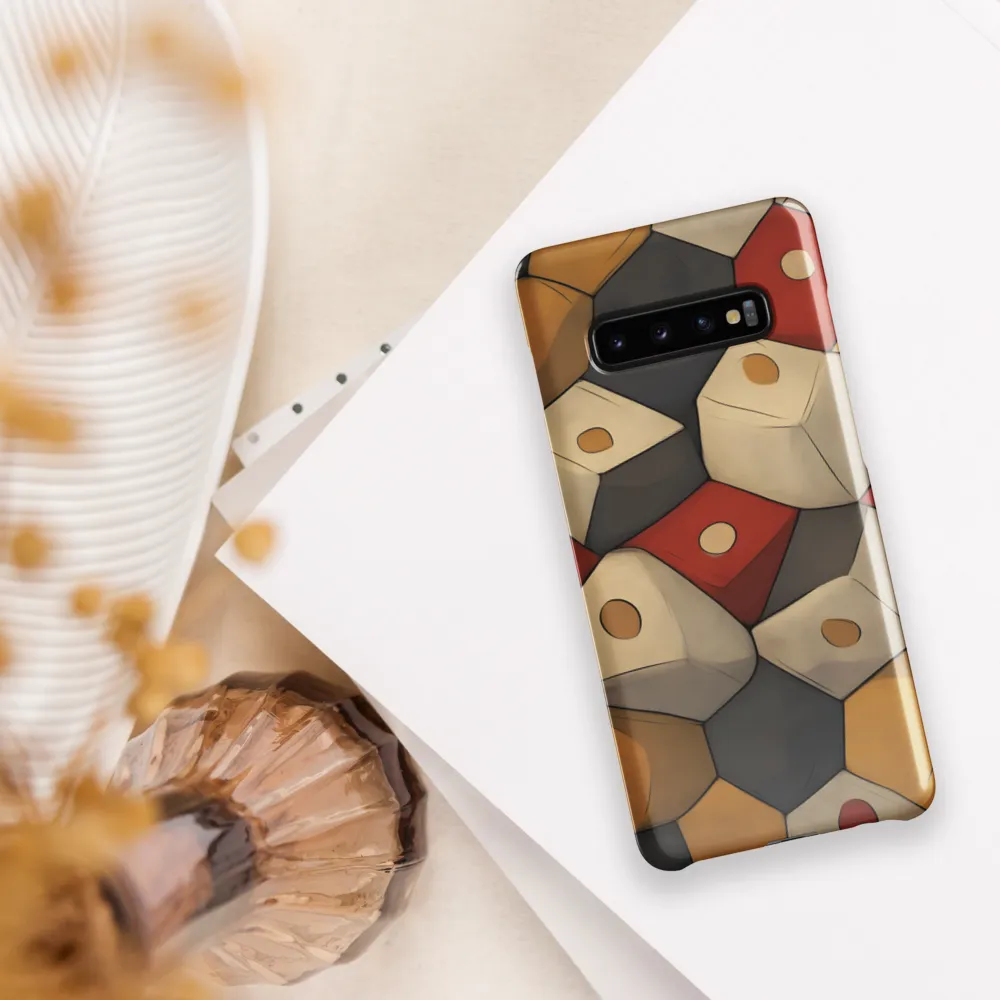 Interlocking Hexagons: An Abstract Dance of Color | Phone Case |  S10 Plus | Snap Case | Glossy