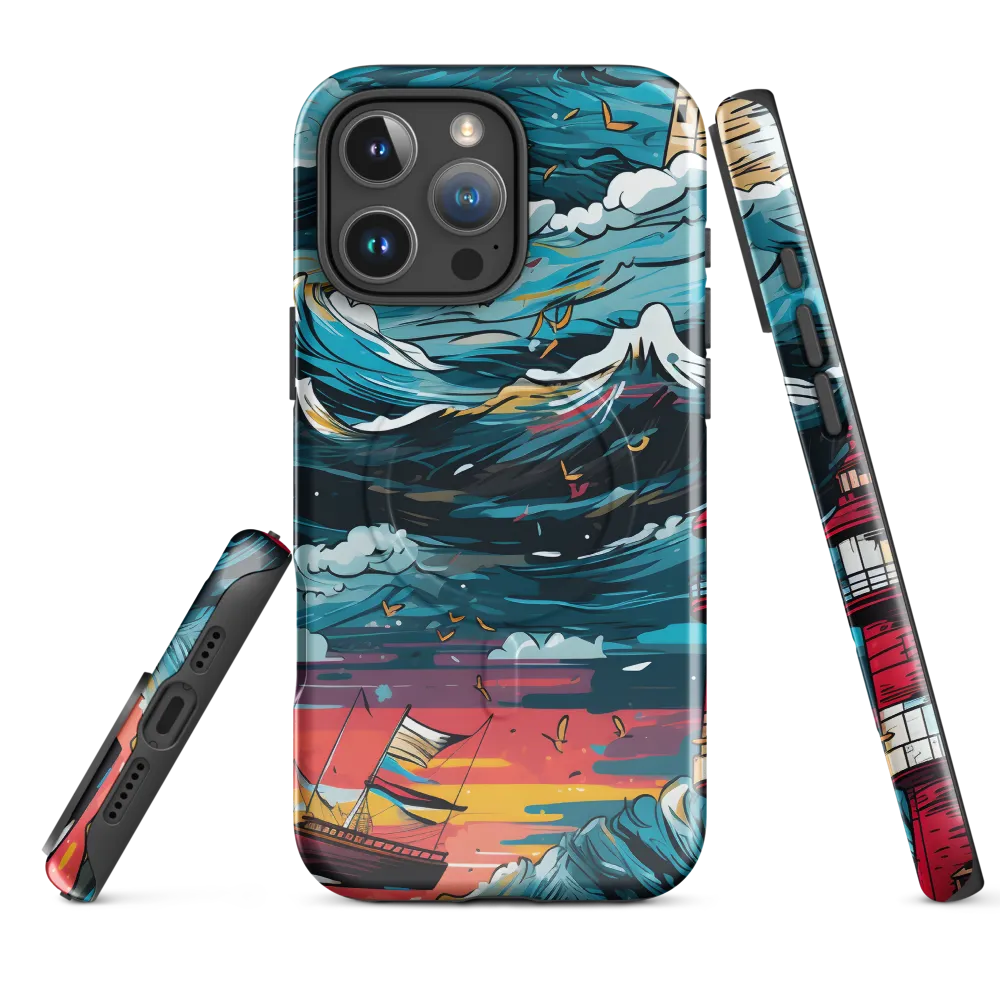 Turbulent Seas: A Lighthouse Adventure | Phone Case |  16 Pro Max | MagSafe® Tough Case | Glossy