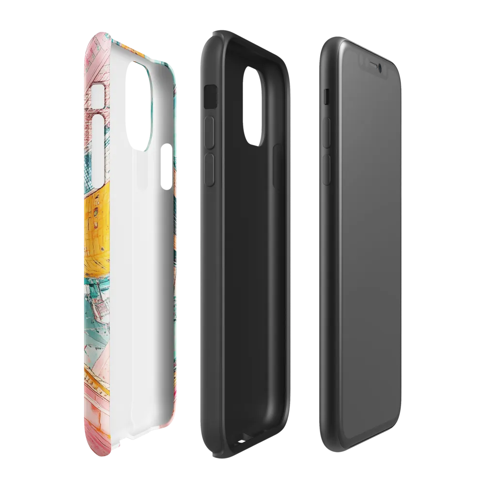 Vertical Horizons: A Surreal Cityscape Adventure | Phone Case |  11 | Tough Case | Glossy