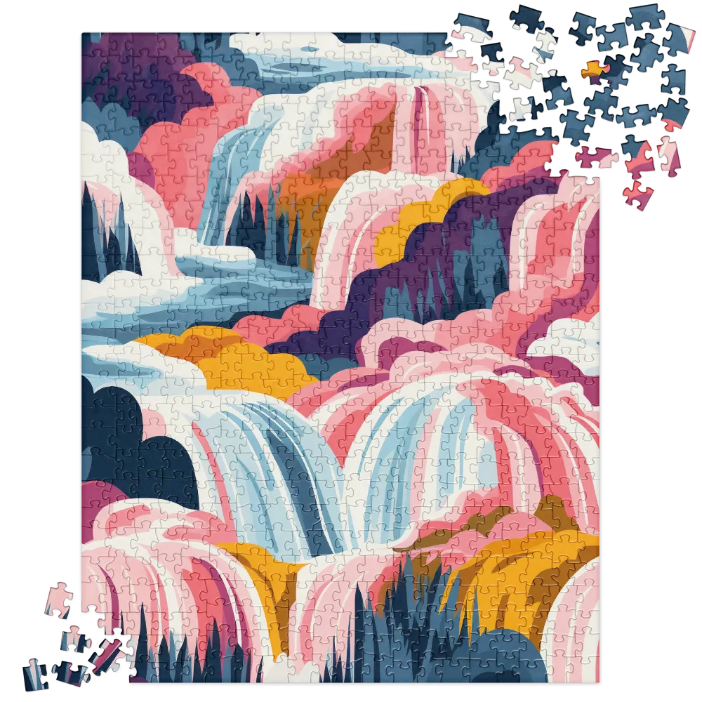 Cascades of Colorful Serenity | Jigsaw Puzzle | 520 pieces