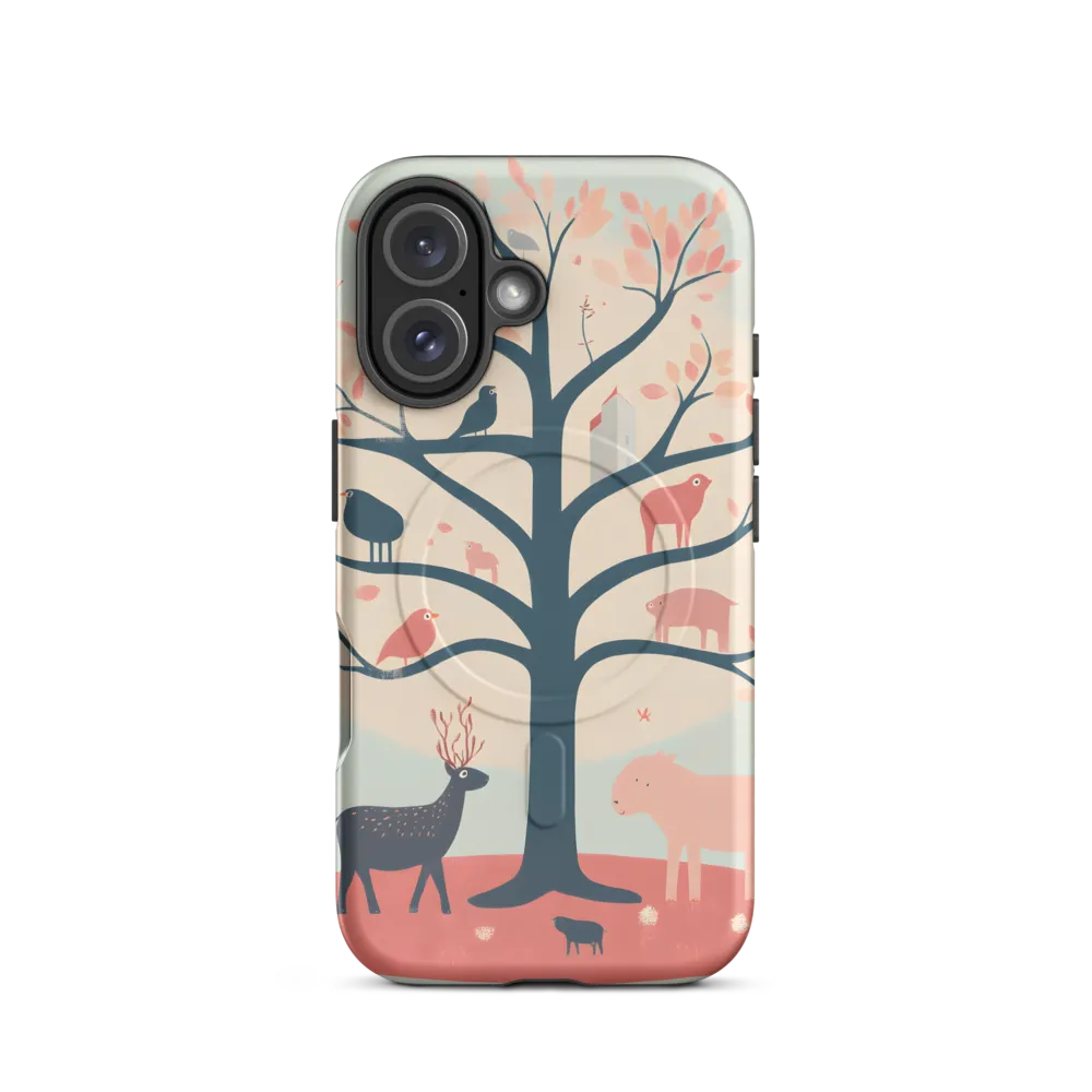 Whimsical Tree with Playful Creatures