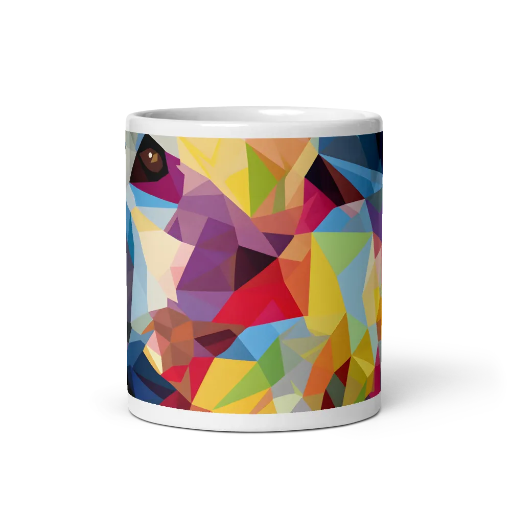 Playful Geometry: The Bear's Face | Mug with White inside | 11 oz