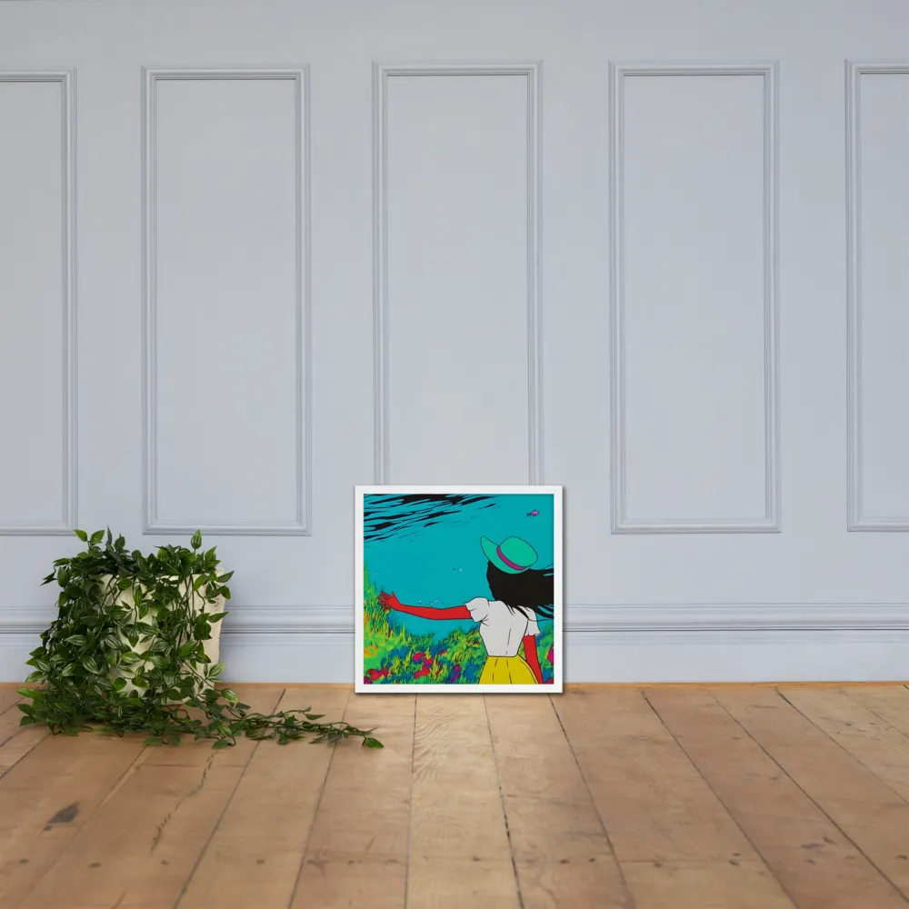 Whimsical Encounter | Poster with White Frame | 18″×18″