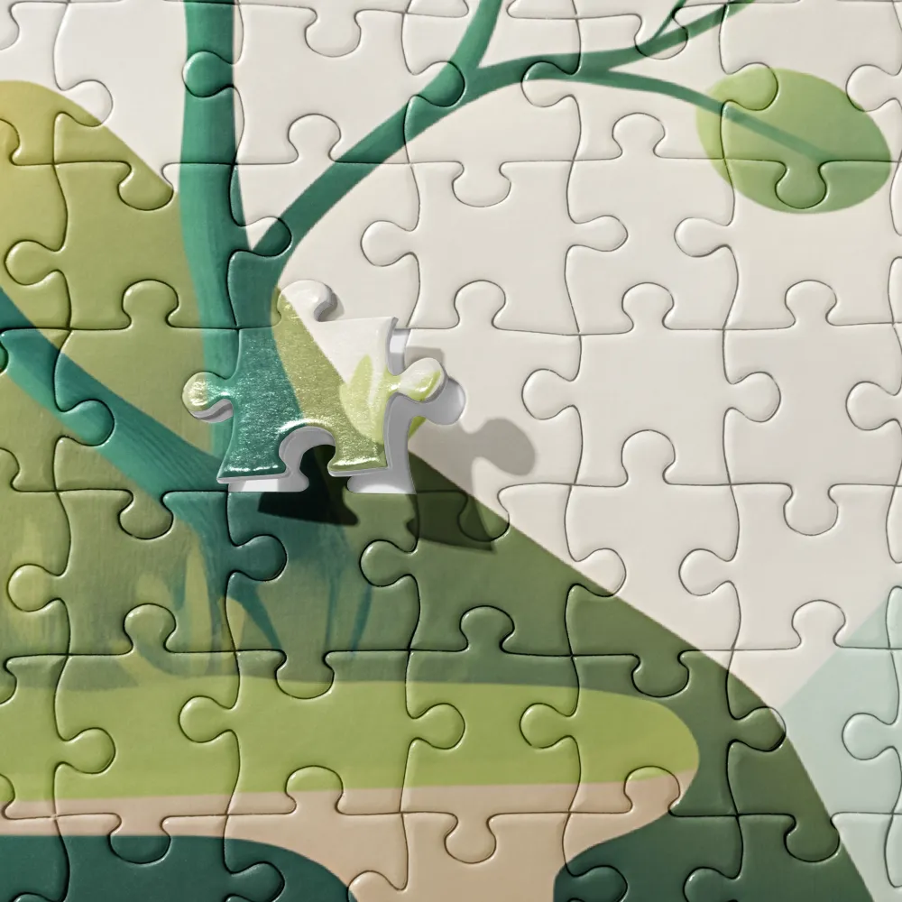 Whimsical Greenery | Jigsaw Puzzle | 252 pieces