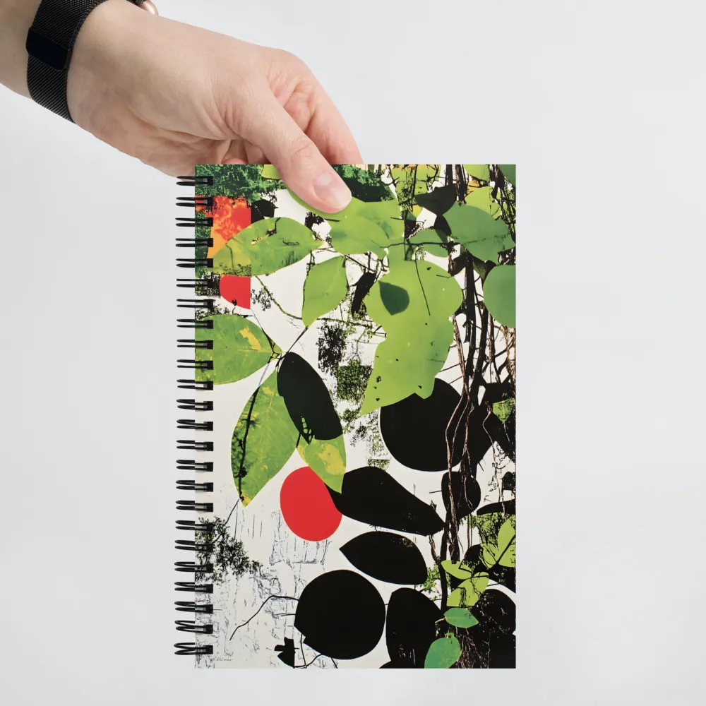 Nature's Geometry: A Contemporary Collage | Spiral Notebook