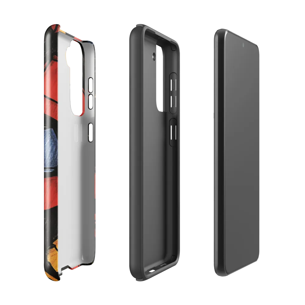 Vibrant Geometry in Motion | Phone Case |  S21 | Tough Case | Glossy