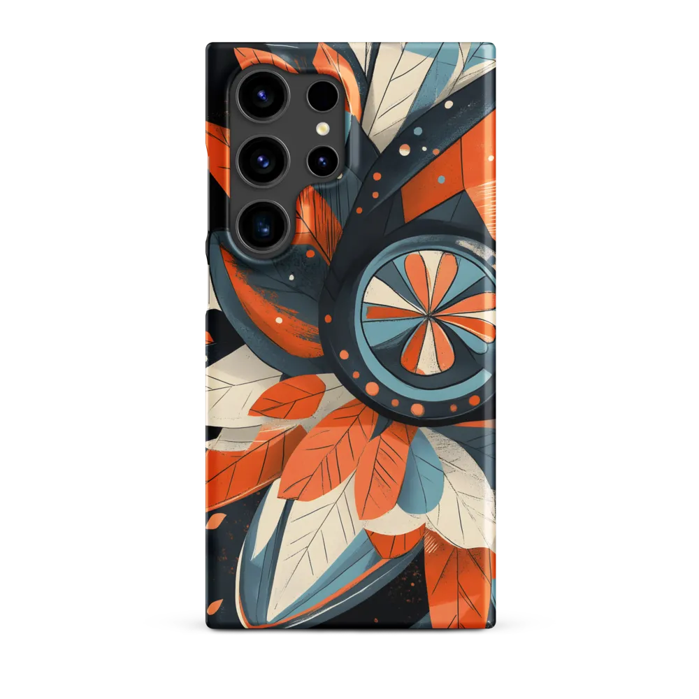 Floral Symphony in Orange and Teal