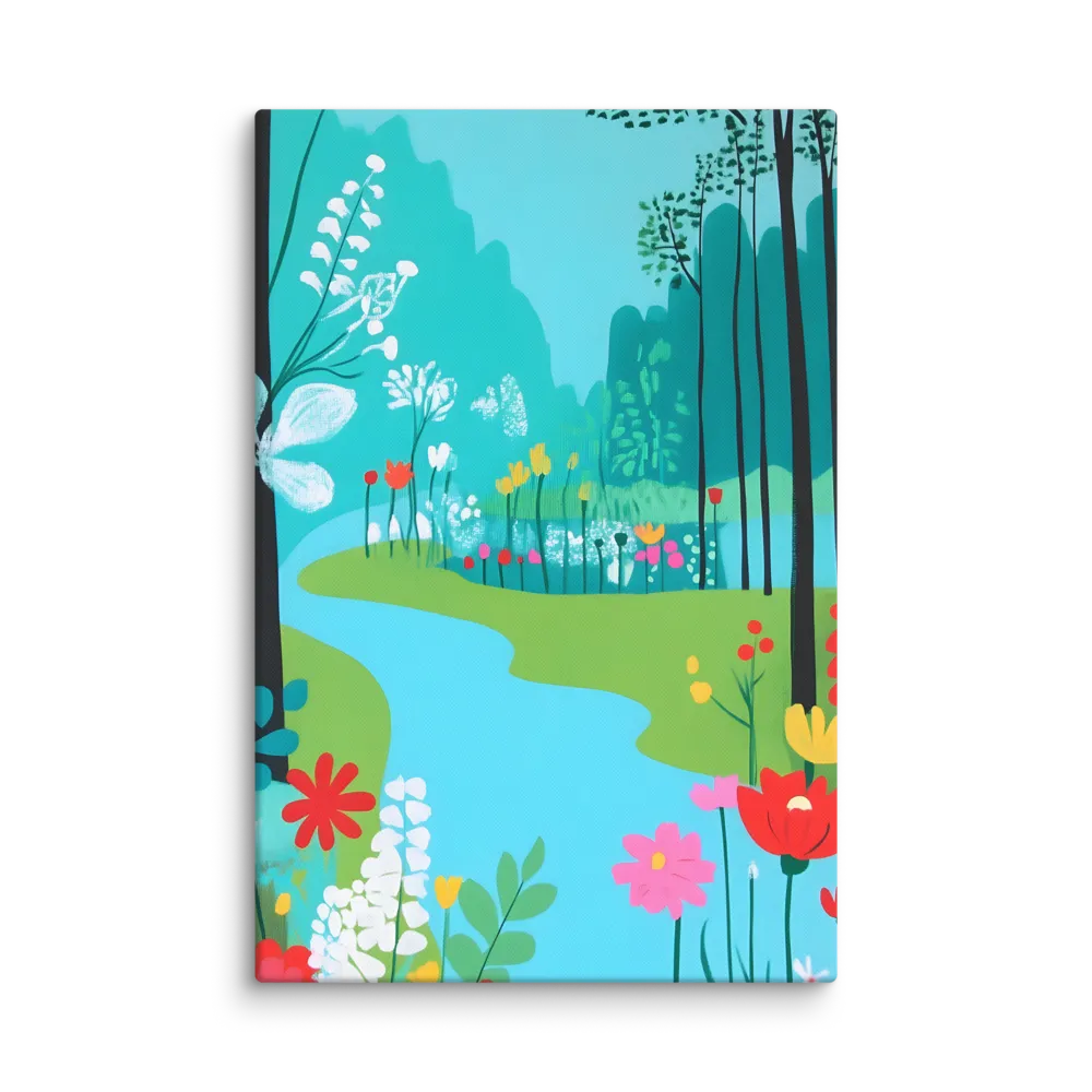 Whispers of Spring: A Colorful Retreat | Canvas | 16″×24″